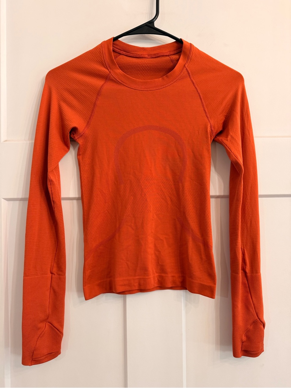 Lululemon Swiftly Long Sleeve Full Length Orange Rust Size 0 Great Condition